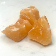 Rough Orange Calcite Chunks