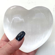 Large Polished Selenite Heart