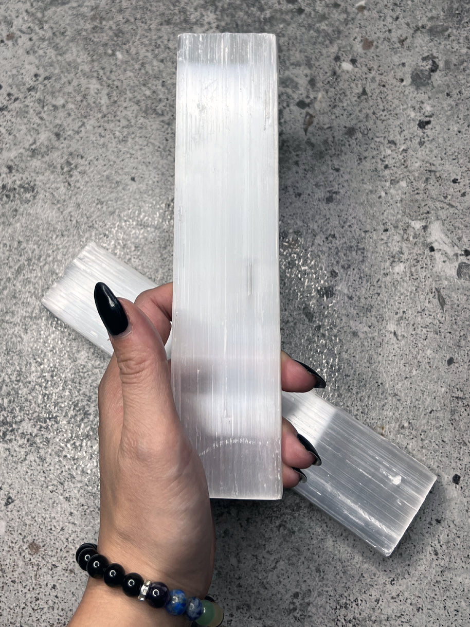 Selenite Crystal Wand- Perfect Selenite Stick for Meditation + Rituals